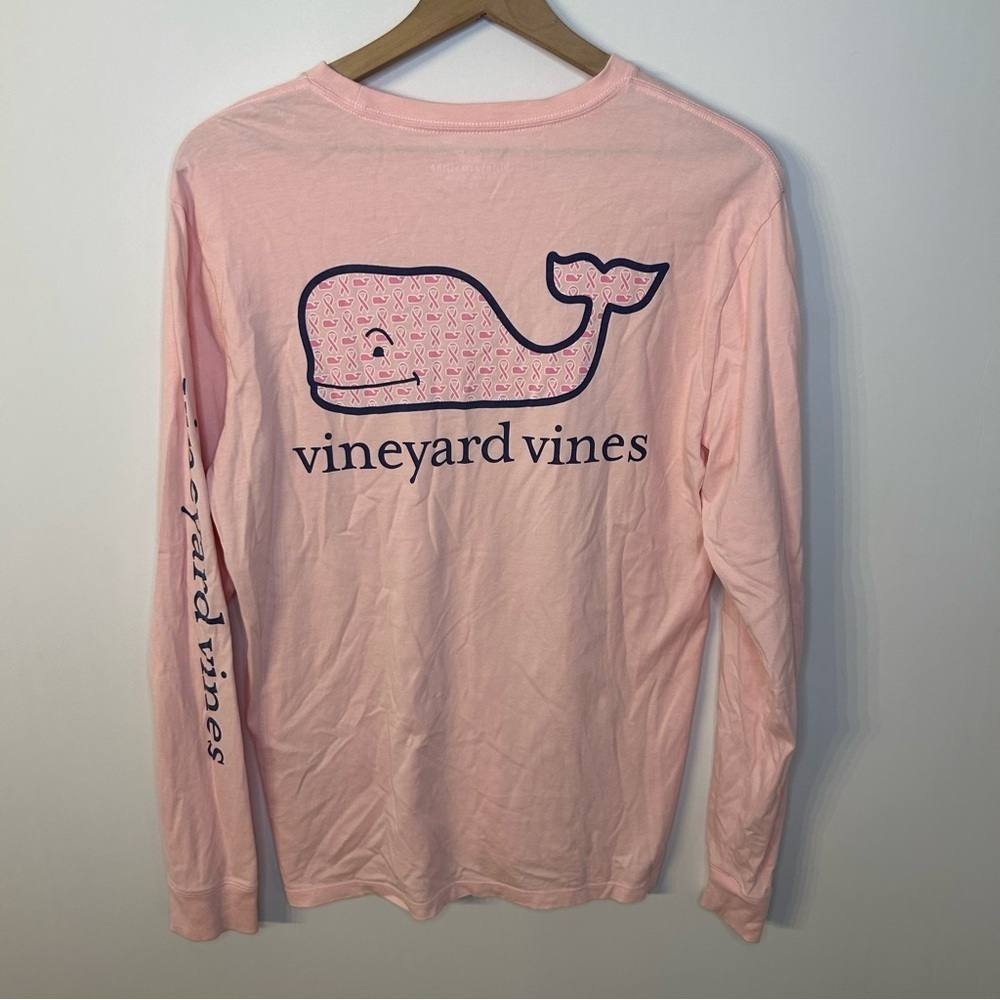 Vineyard Vines Breast Cancer Awareness Pink Long Sleeve T-Shirt, Size XS - Picture 4 of 9
